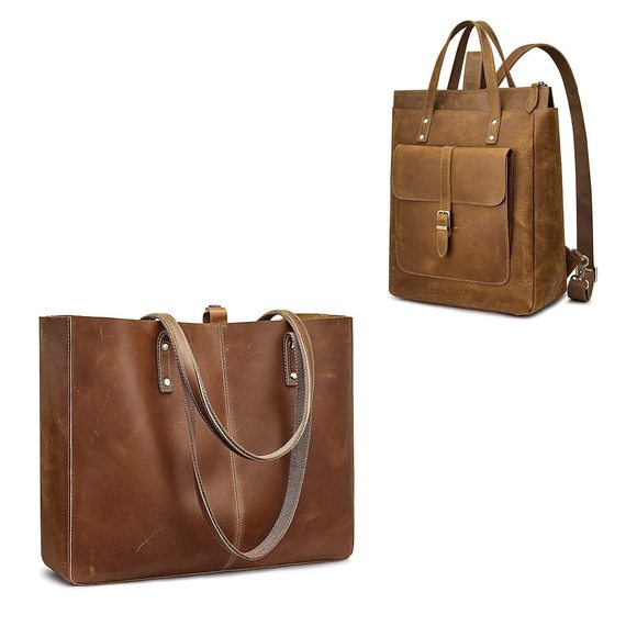 Women Leather Tote Bag Shoulder Handbag Bundle with Top-handle😻 - Picture 1 of 9